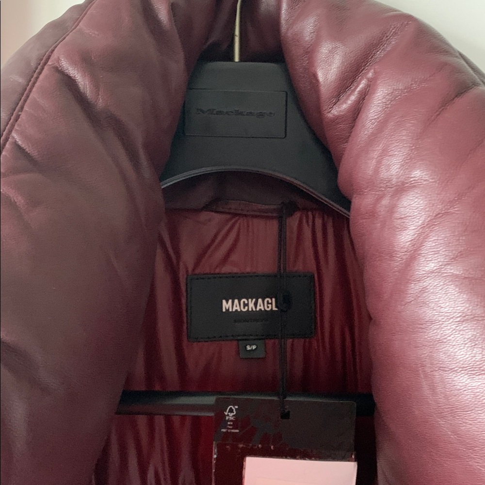 🔥🔥🔥 MACKAGE Quilted Leather coat 'Saya' burgundy - Picture 13 of 14
